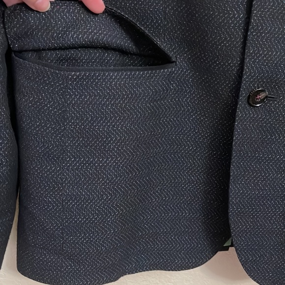 Ted Baker London Semi Plain Suit Jacket Linen Wool Blend Size 4 - Picture 10 of 16